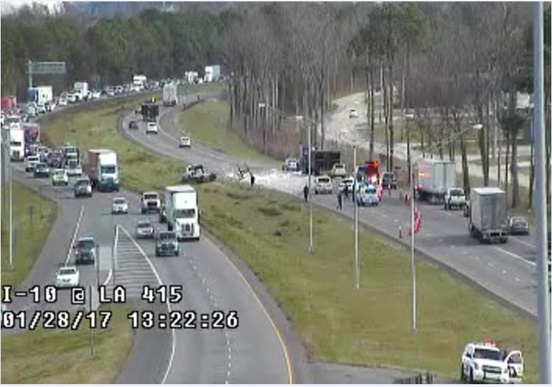 TRAFFIC ALERT: All lanes of I-10 East past LA 415 reopened following accident