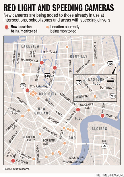 New Orleans to activate new traffic cameras Monday