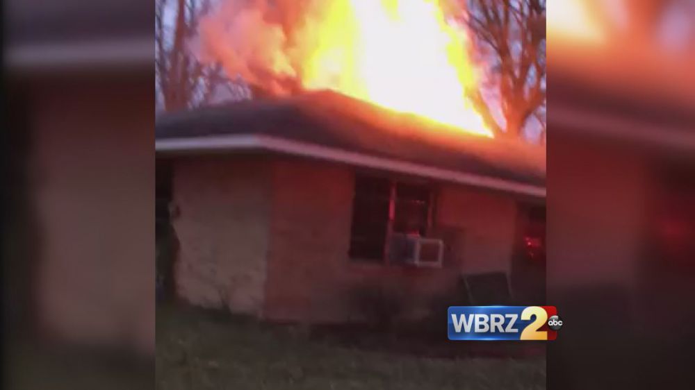 Video shows roaring fire, firefighters battling morning blaze