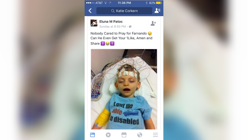 Local disabled child's picture stolen, circulating Facebook