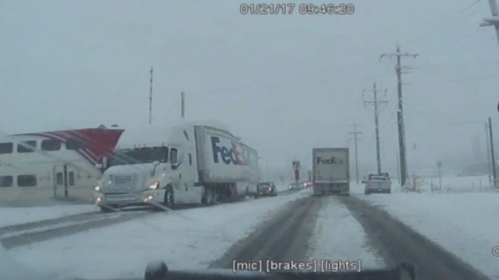 Train cuts FedEx truck in half, transit authority releases findings