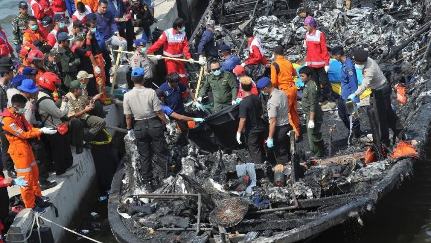 23 dead after ferry catches fire near Indonesia's capital