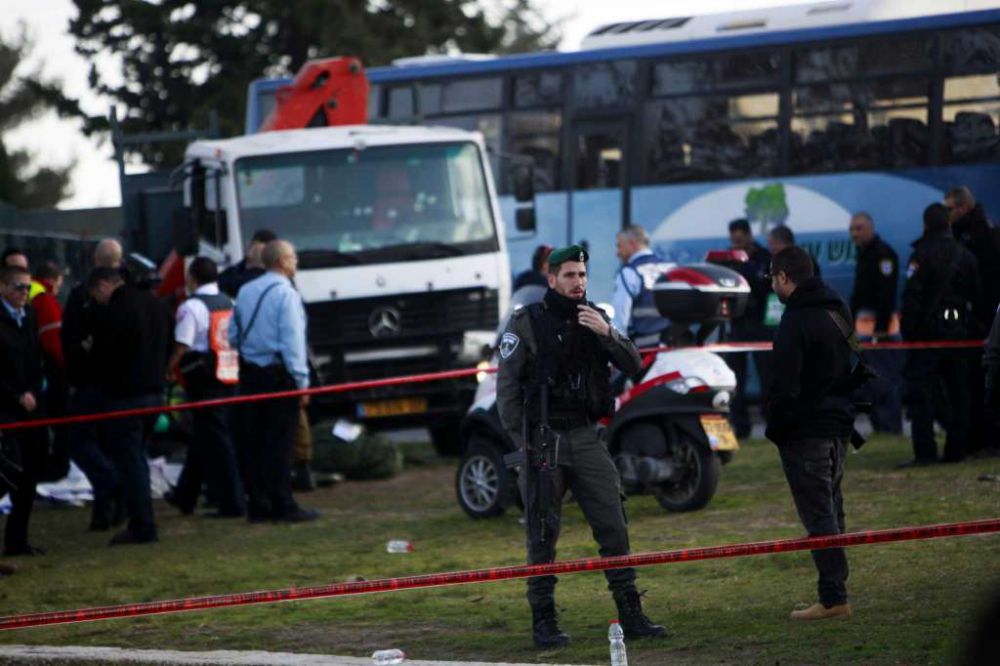 Israel police: Palestinian truck attack kills 4 in Jerusalem