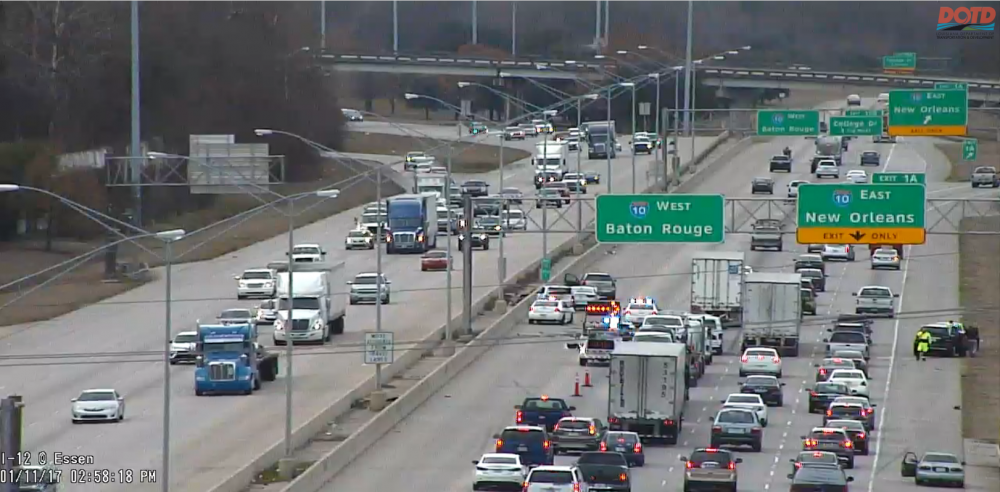 State Trooper involved in crash on I-12 near Essen Lane