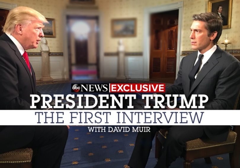 President Trump talks exclusively with ABC News today, Watch on WBRZ all day