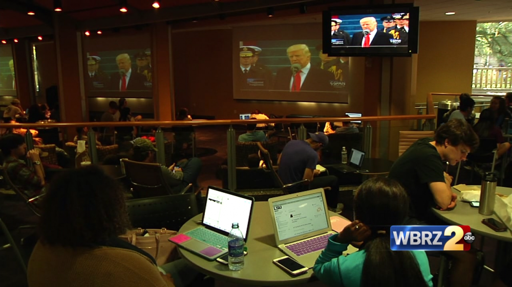 College students discuss inauguration of President Trump