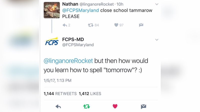 Maryland school employee fired for tweet aimed at student's spelling