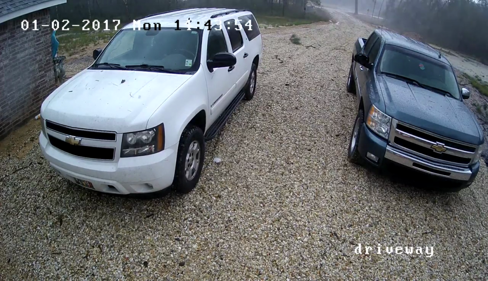 Homeowners say security cams captured tornado in Bush