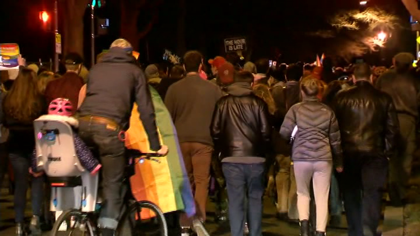 LGBT activists hold dance party near Pence home