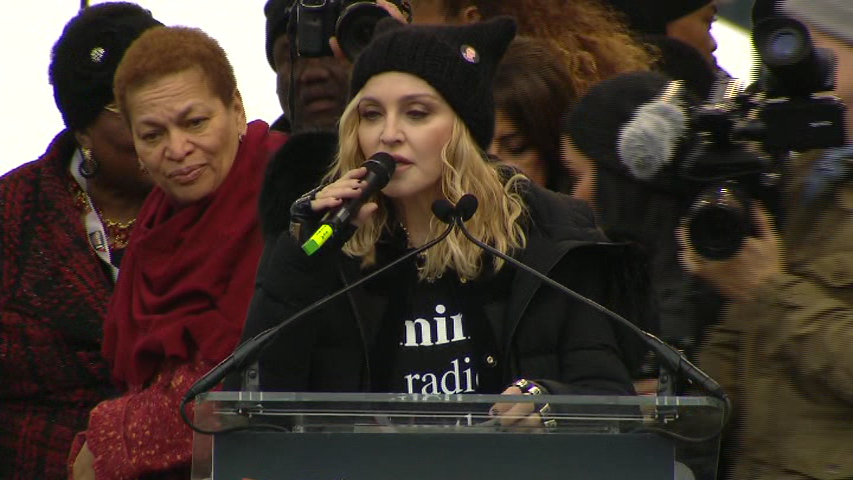 Madonna defends her anti-Trump speech at women's march
