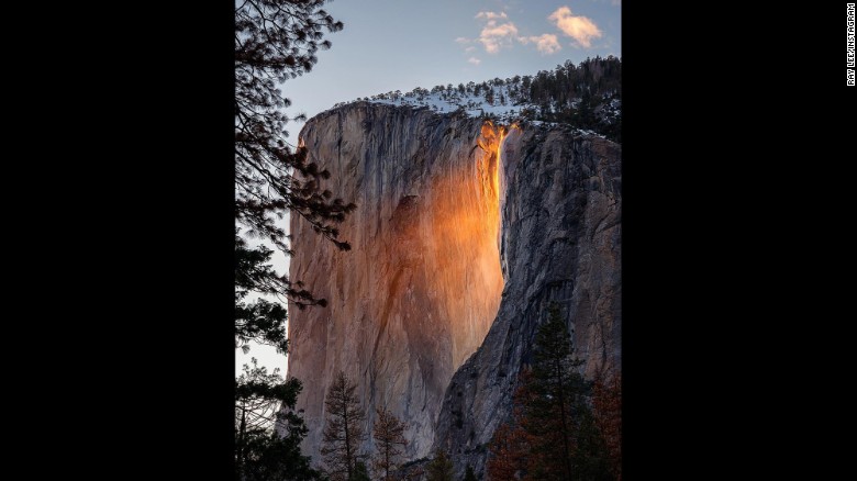'Firefall' phenomenon wows visitors to Yosemite's El Capitan