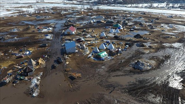 Protest camp cleared, but area far from normal