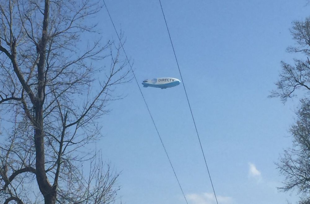 Blimp spotted above BR as it makes its way from Texas to New Orleans