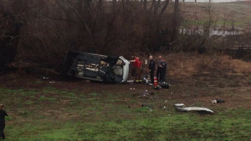 Driver trapped for hours after crashing into River Road levee