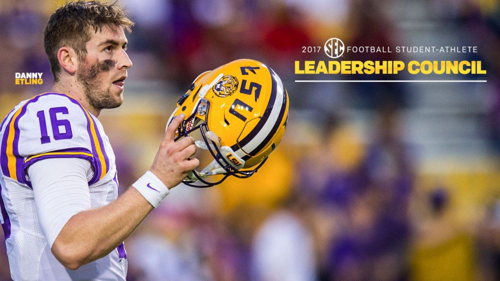 LSU's Etling named vice-chair of SEC leadership council