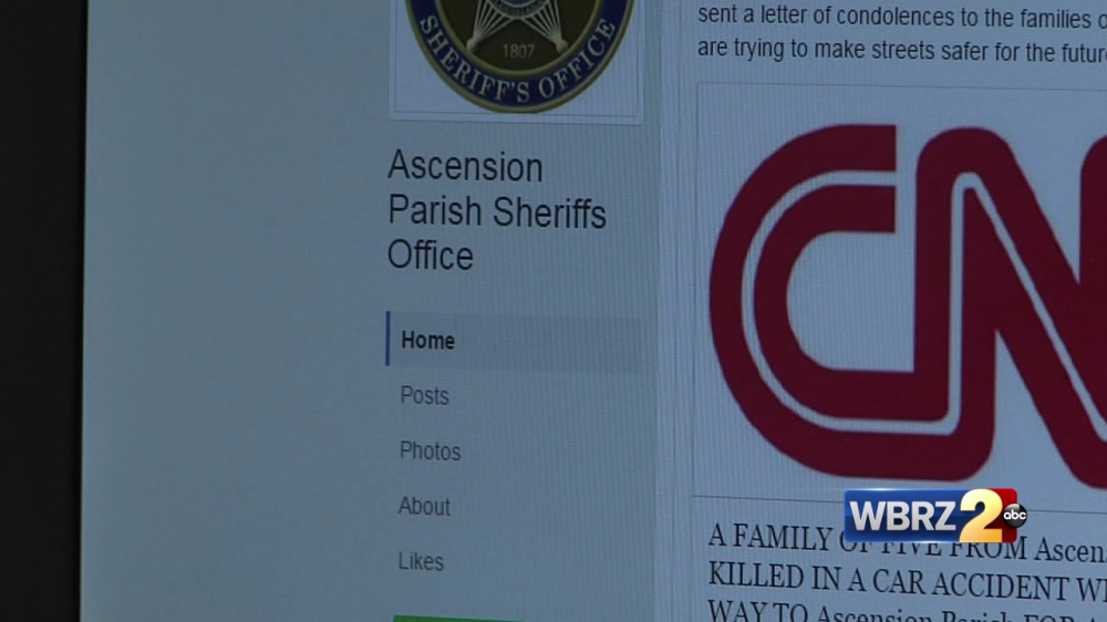 Ascension Parish Sheriff's Office investigating fake Facebook page