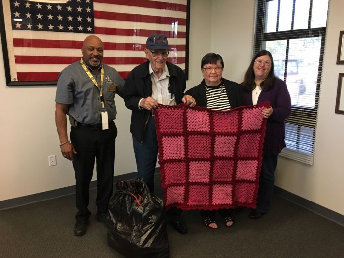 Biloxi 'blanket lady' honored for work with veterans