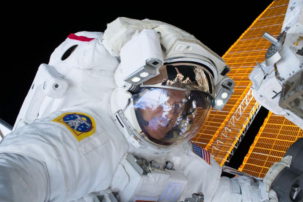 Spacewalking astronauts prep station for new parking spot