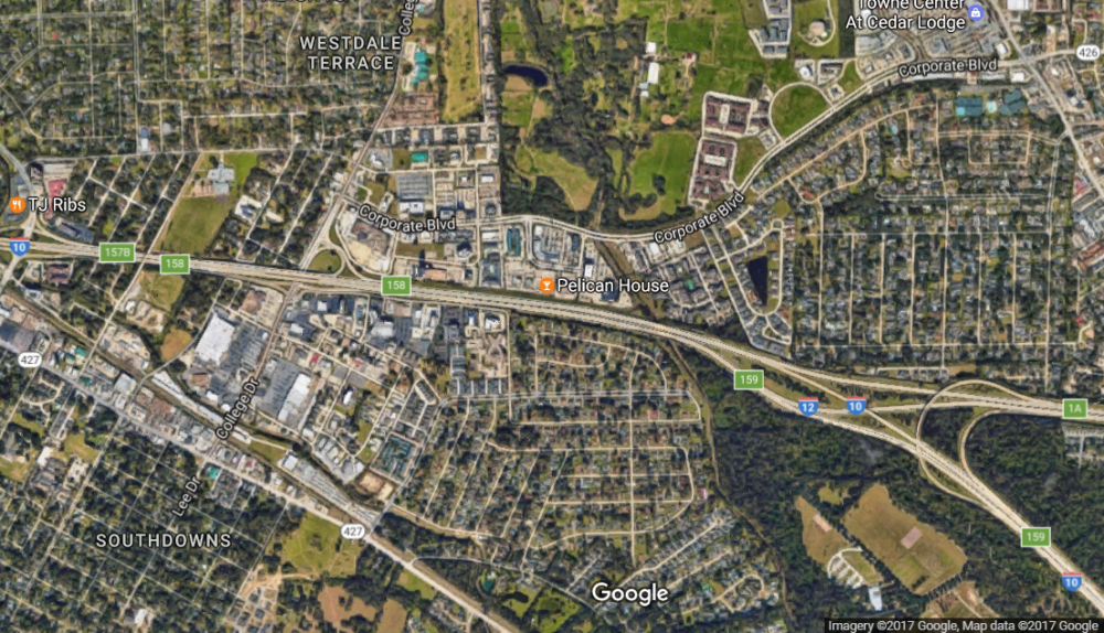 Heavy traffic on I-10 East at LA 415