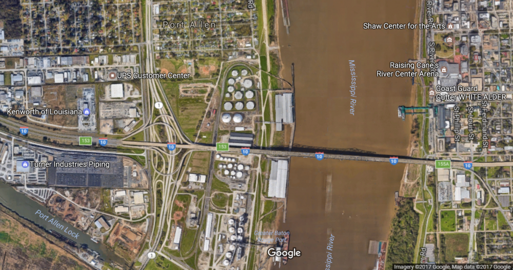 Multiple lanes blocked on I-10 East at Miss. River Bridge