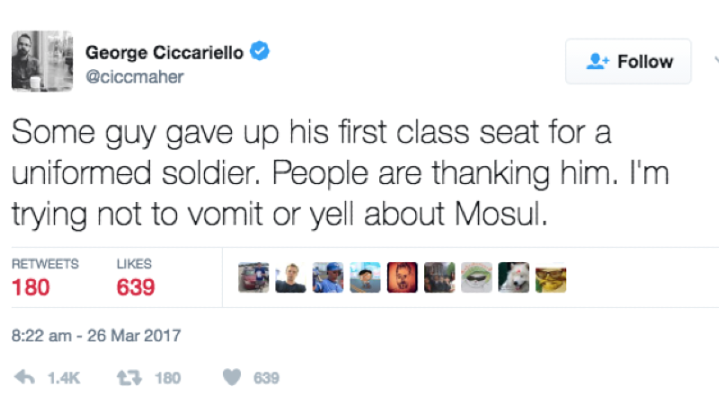 Pa. professor says 'trying not to vomit' after soldier gets seat