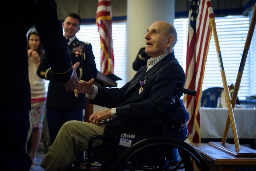 92-year-old NC man receives Purple Heart earned in WWII