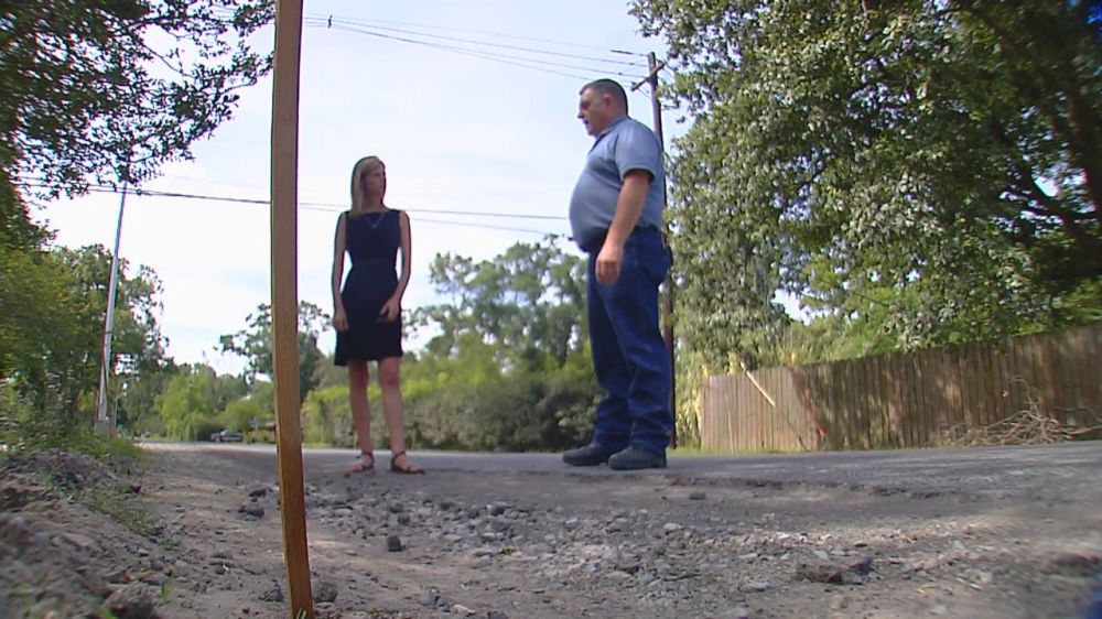 Man says heavy equipment damaged street, wants it fixed