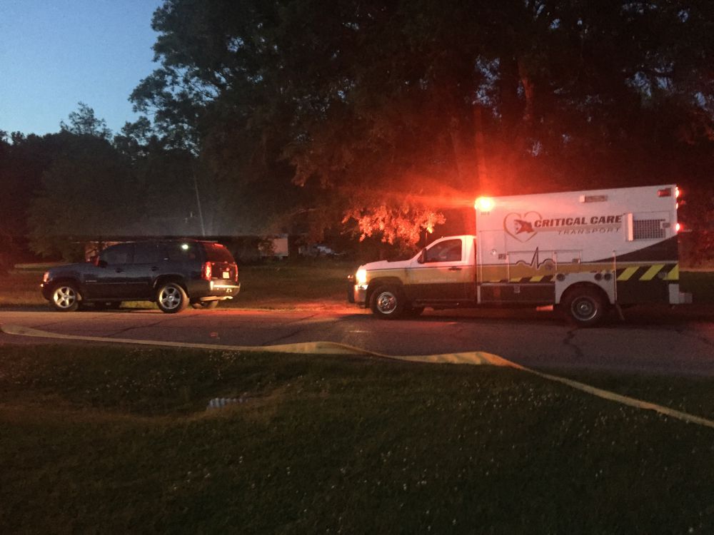 Trailer catches fire as flood victim moves back into home