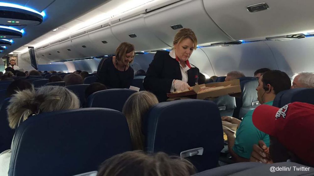 A slice for the stranded: Delta buys pizza for passengers