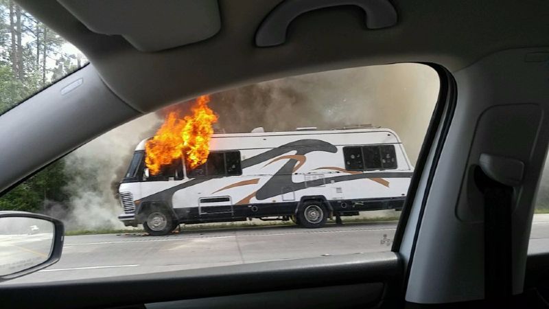 I-12 east reopens at Holden exit due to camper fire