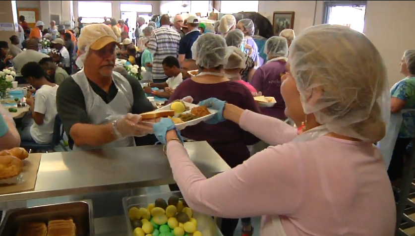 St. Vincent de Paul serves meals to the community for Easter