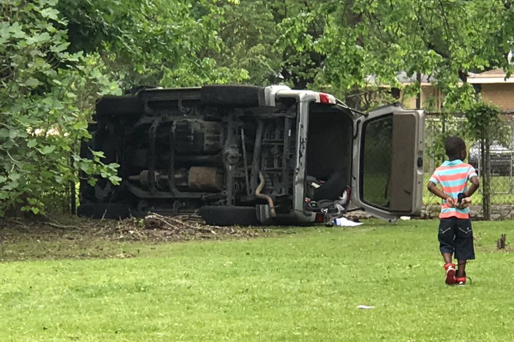 Vehicle crashes into backyard of Fairchild Street home