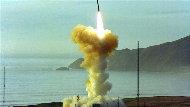 Ballistic missile test-fired from California coastal base