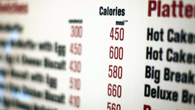FDA postpones rules for calorie labels on menus