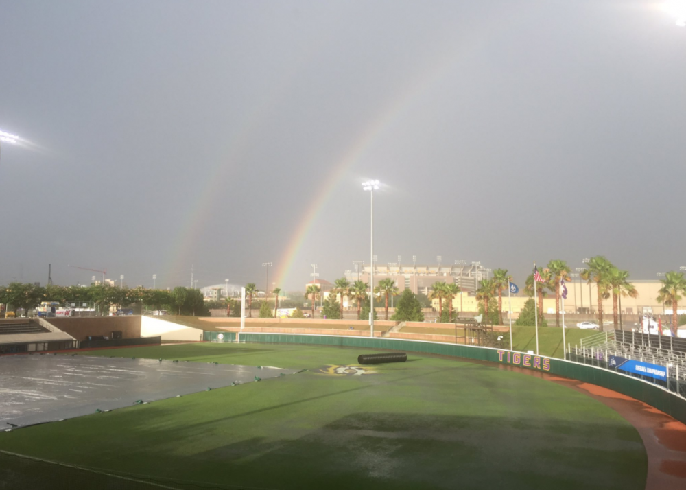 PHOTOS: Double rainbow spotted in Baton Rouge following afternoon storm