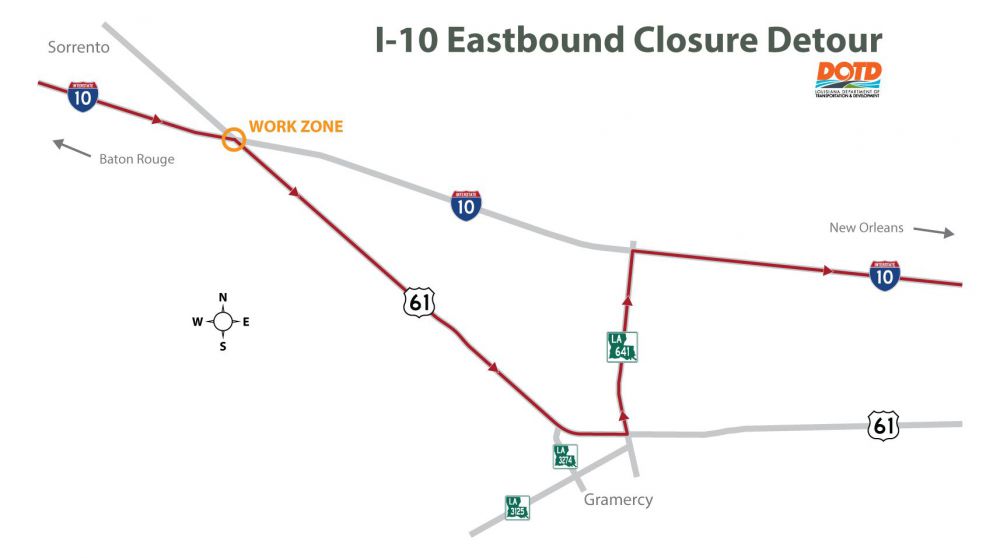 Weekend closure of I-10 moved to next weekend
