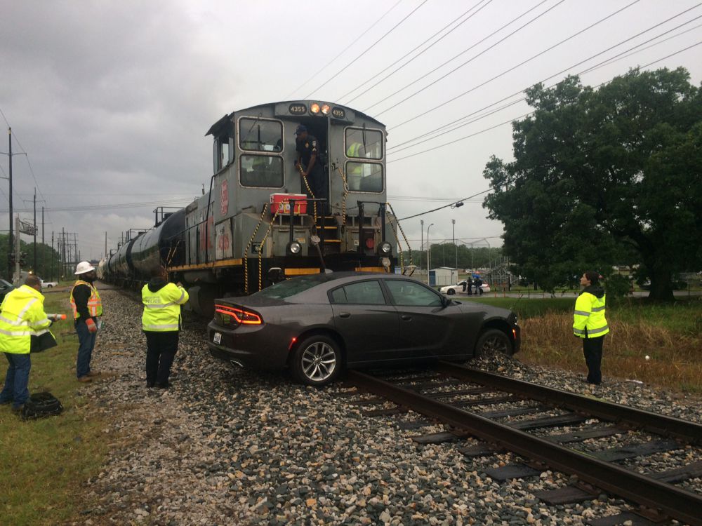 Car, train involved in crash on Kingfisher Street