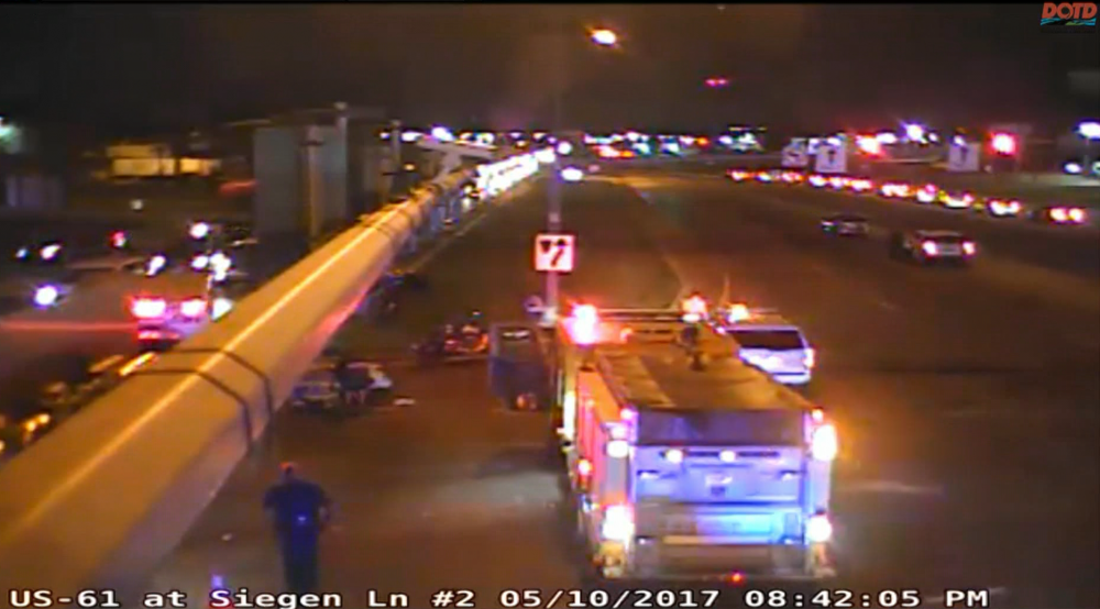 Two hospitalized after motorcycle crash on Siegen Lane