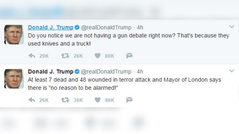 Trump slams London's mayor in wake of attacks