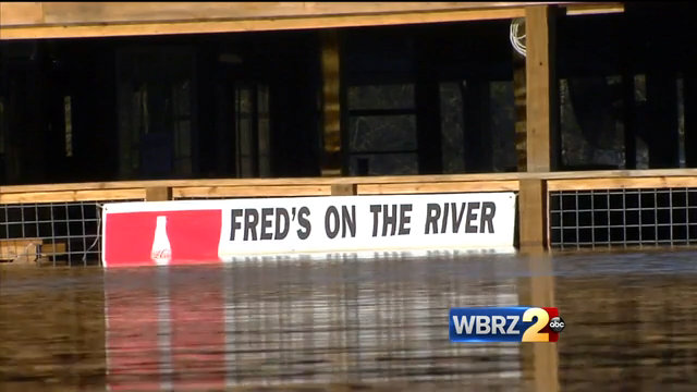 River levels in flooded areas falling