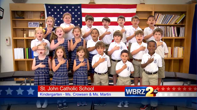 The Pledge of Allegiance: St. John Catholic School