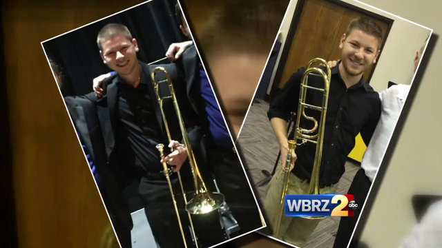 Thief takes off with LSU musician's trombones