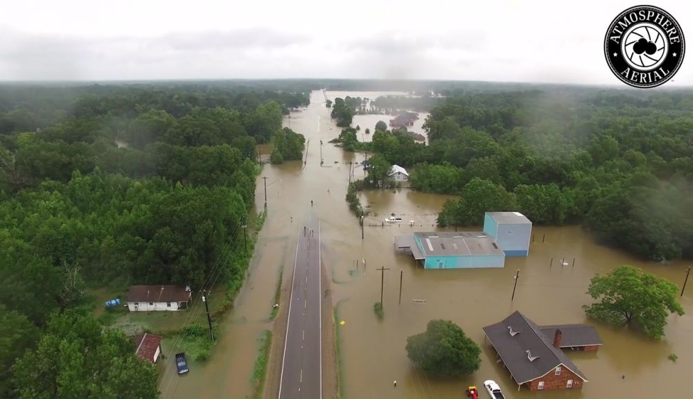 WATCH: Drone footage documents flooding in Zachary