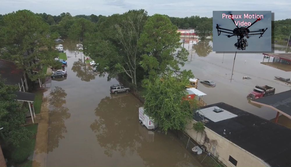 Drone footage shows scale of Baton Rouge flooding